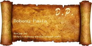 Dobosy Paula névjegykártya